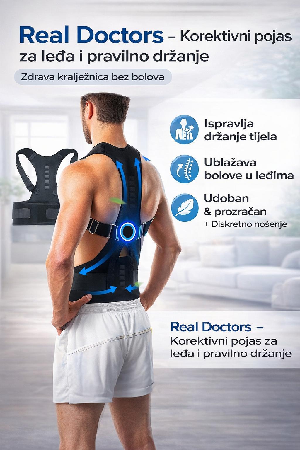 Real Doctors - pojas za leđa. Riješite bolove u leđima i ispravite držanje - Rezultati koje ćete osjetiti!