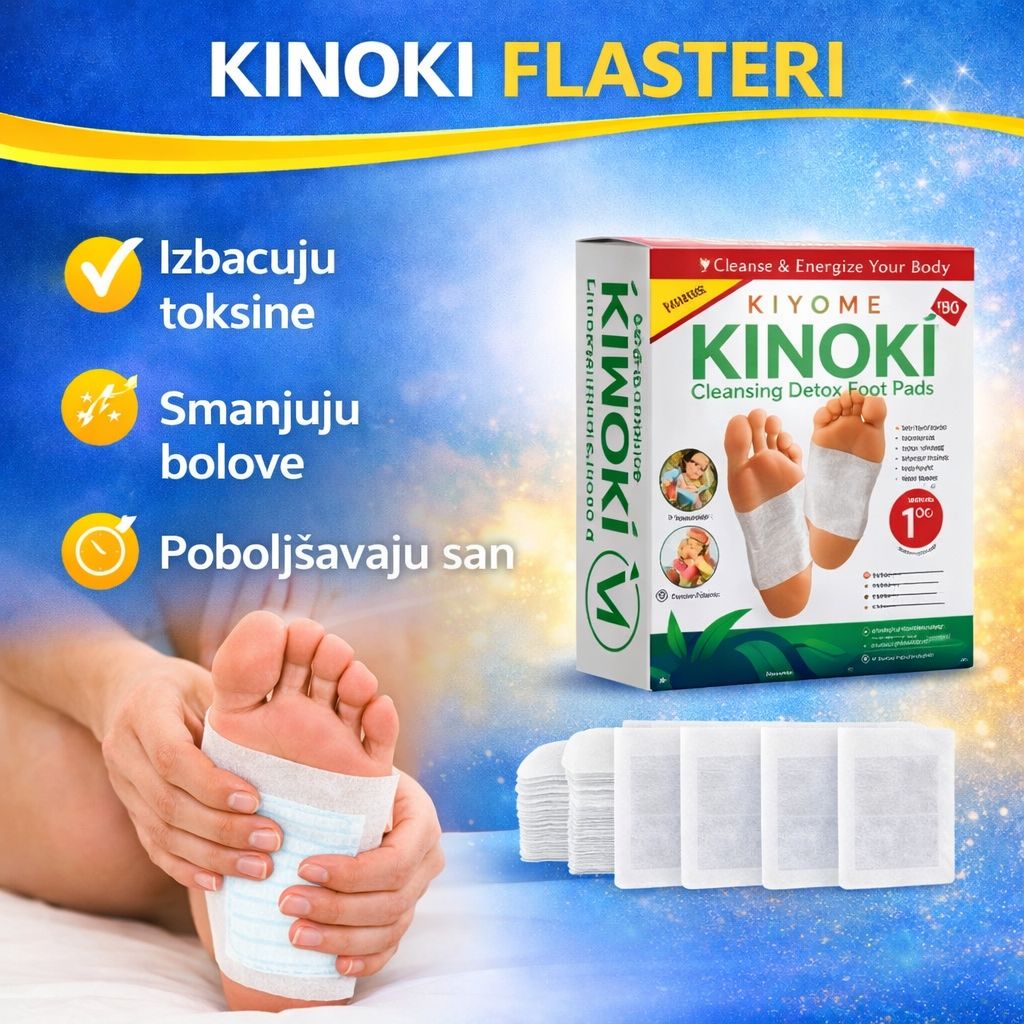 Kinoki Detox flasteri 20+10 GRATIS – Očistite tijelo od teških metala i kemijskih zagađivača