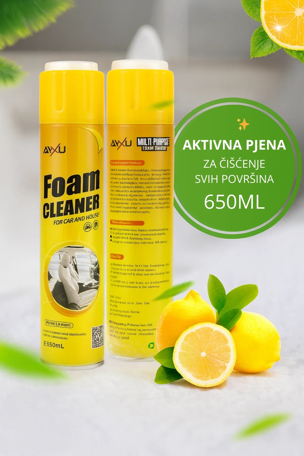 Efikasna čarobna pjena za temeljito čišćenje bez muke! Dubinski čisti i ostavlja površine svježe i blistave! 1+1 GRATIS